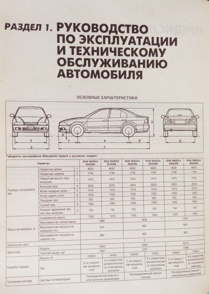 Книга MITSUBISHI GALANT Моделі 1997-2004 рр. Бензин Посібник з ремонту й експлуатації 721516153 фото