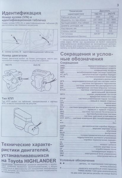TOYOTA HIGHLANDER Модели 2WD & 4WD Руководство по ремонту и эксплуатации 733508159 фото