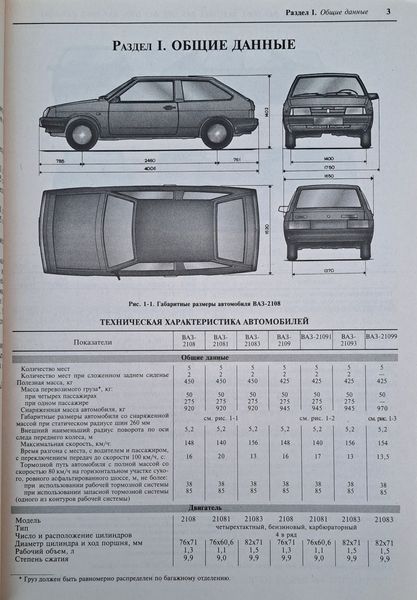 Книга ВАЗ - 2108, - 2109, - 21099 Експлуатація &bull; Обслуговування &bull; Ремонт &bull; Каталог деталей 1365 фото