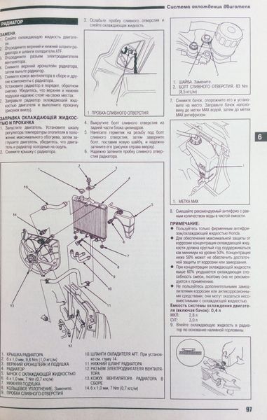 Книга HONDA HR-V Модели с бензиновыми двигателями выпуска с 1998 г. Руководство по ремонту и обслуживанию 657968033 фото
