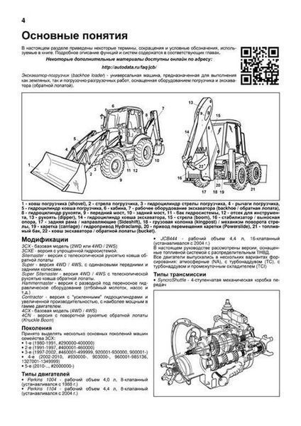 Книга ЕКСКАВАТОРИ - НАВАНТАЖУВАЧІ JCB 3CX&4CX та їх модифікації Моделі 1991- 2010 рр. Керівництво по ремонту та техобслуговуванню 1033598309 фото